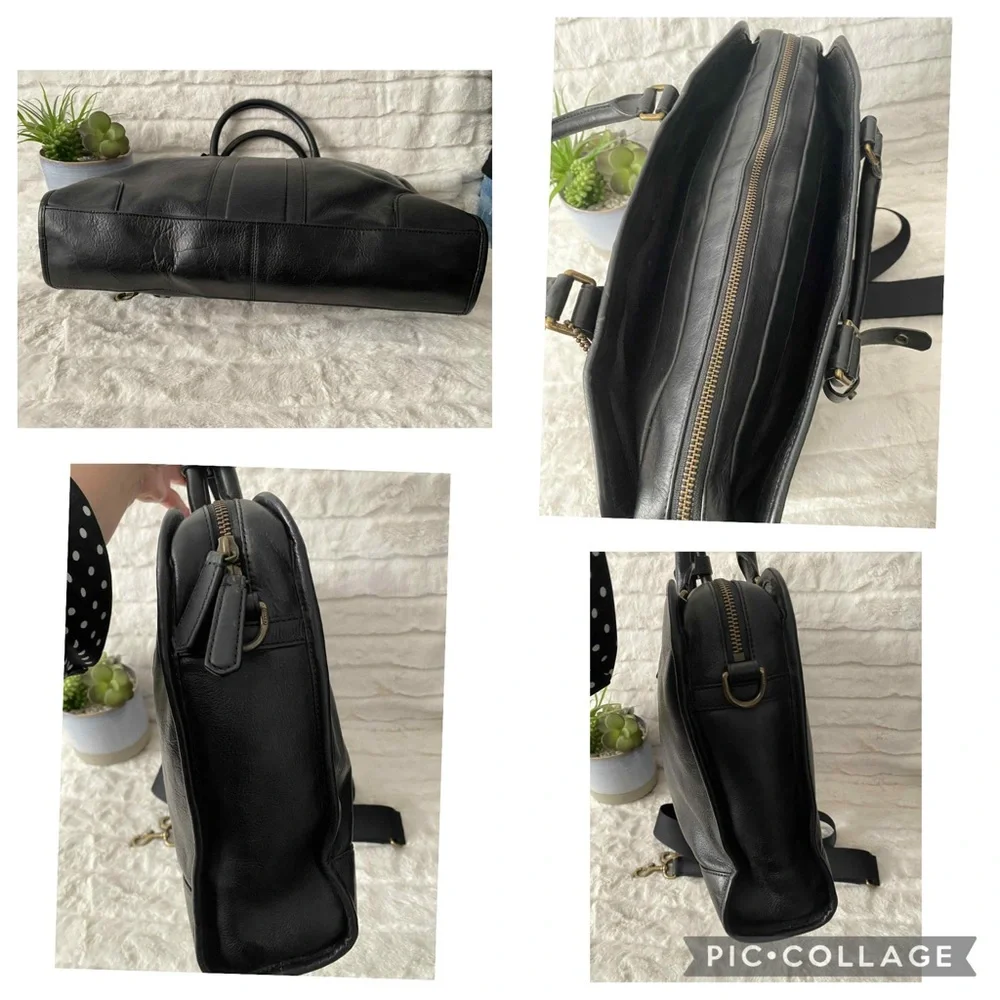 ❤️Flash SALE❤️Great Condition Coach Black Leather Laptop Bag - Picture 4 of 7